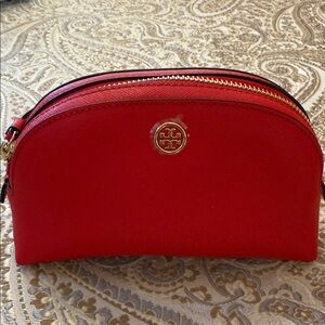 Tory Burch Vibrant Red Cosmetic Case brand new